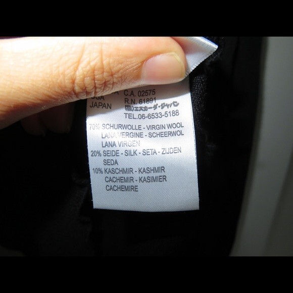 Escada Wool Cardigan Sweater Black and White Argyle Button Front V-Neck 38 - Picture 9 of 9